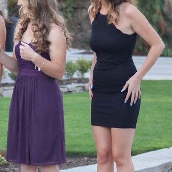 scalloped black dress - Picture 1 of 4